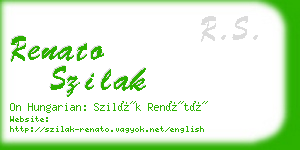 renato szilak business card